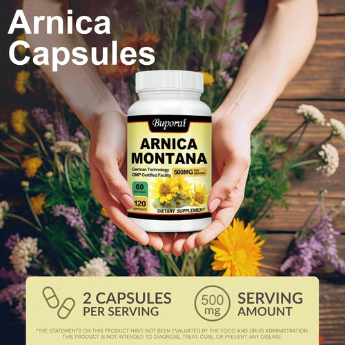 Arnica Montana 500mg Capsules – Muscle & Joint Support Supplement for Recovery, Soreness Relief & Mobility | 120 Capsules